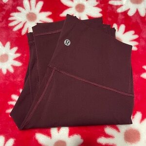 Lululemon Align Leggings 25” in Maroon